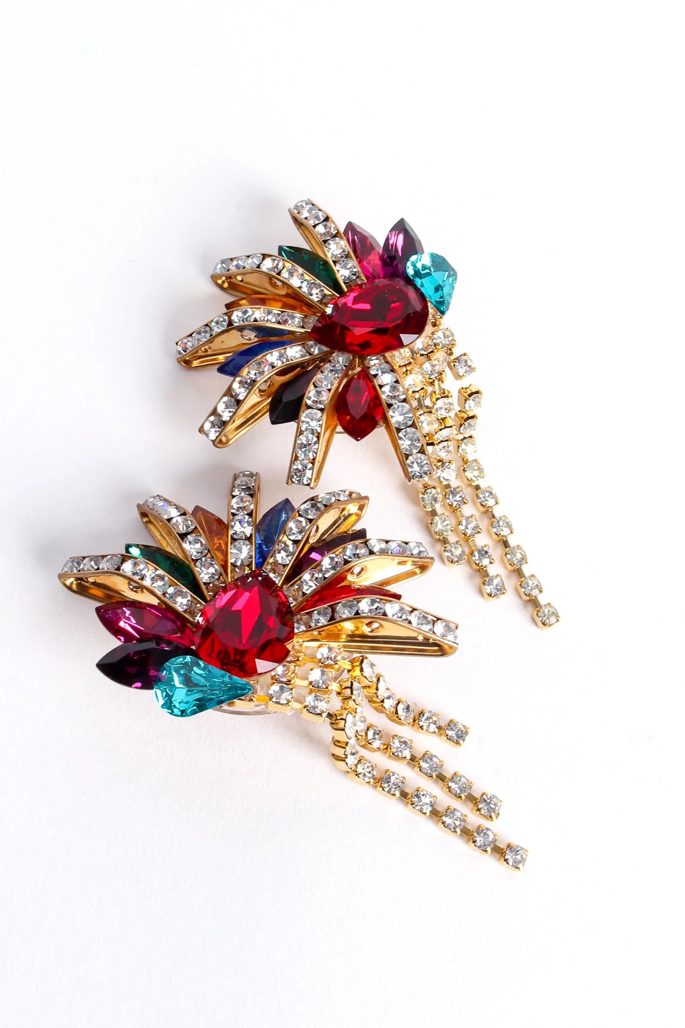 Rainbow Burst Fringe Earrings
