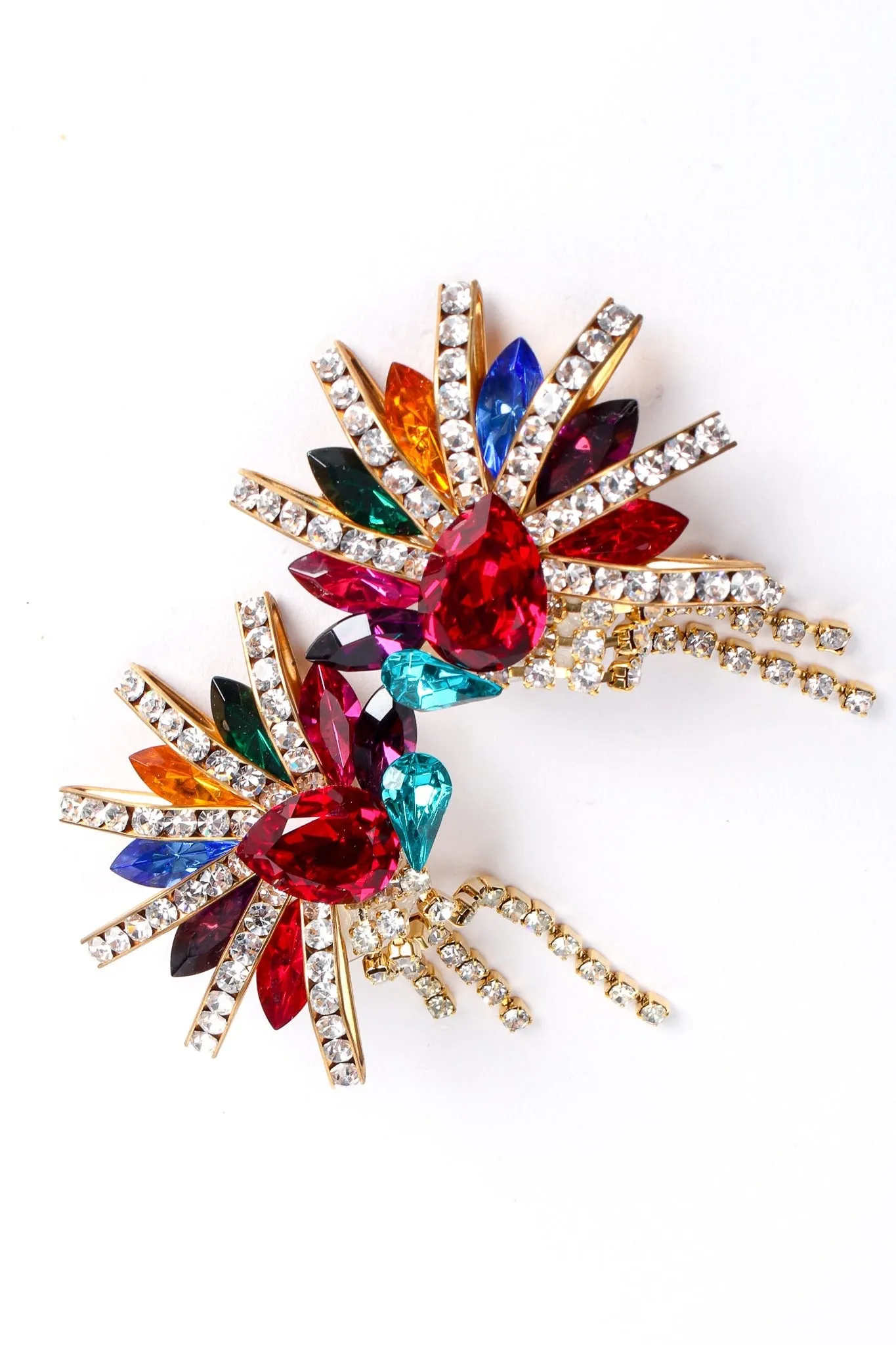 Rainbow Burst Fringe Earrings