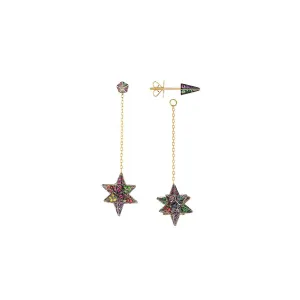 Rainbow Merkaba Drop Earrings