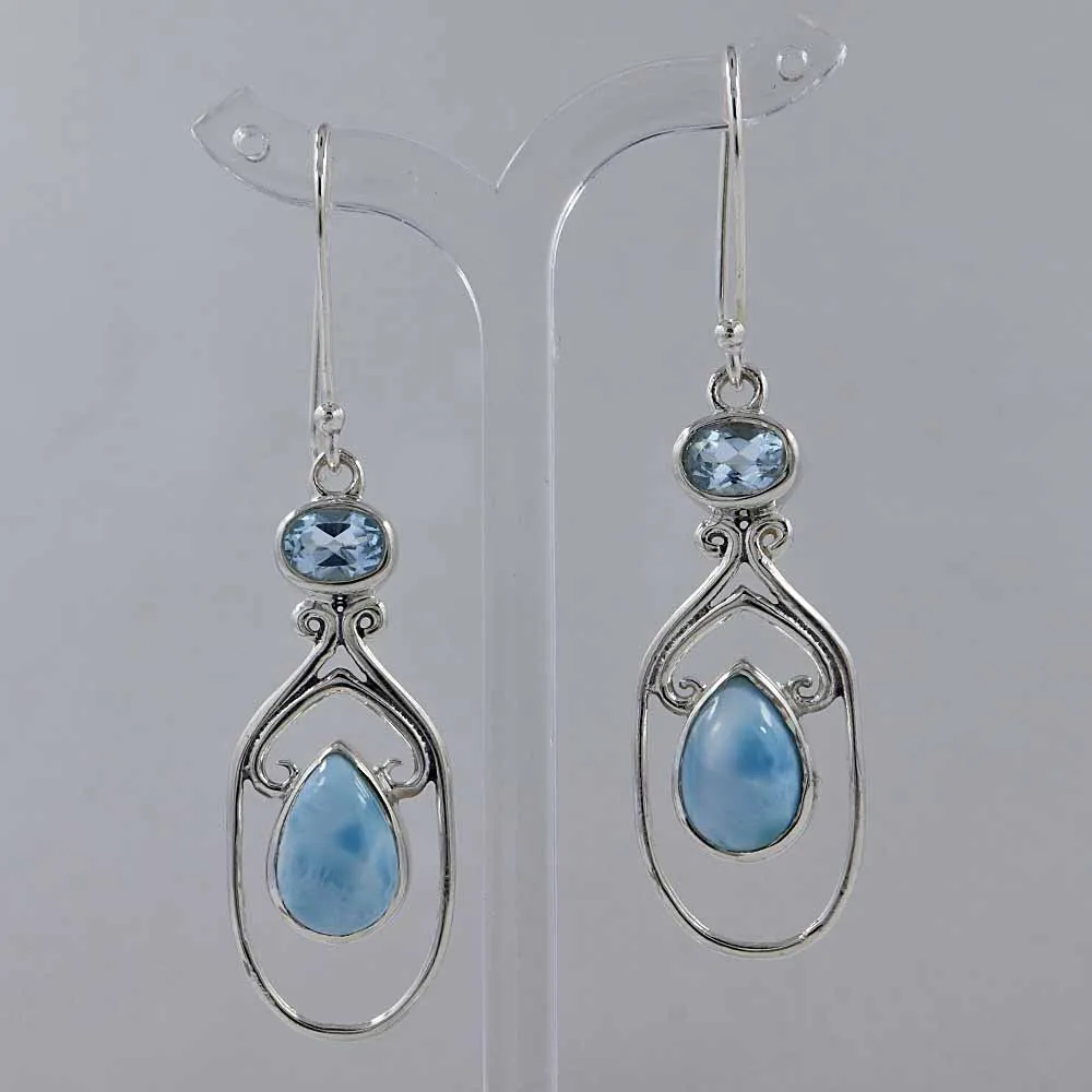 Rainbow Moonstone Silver Earrings