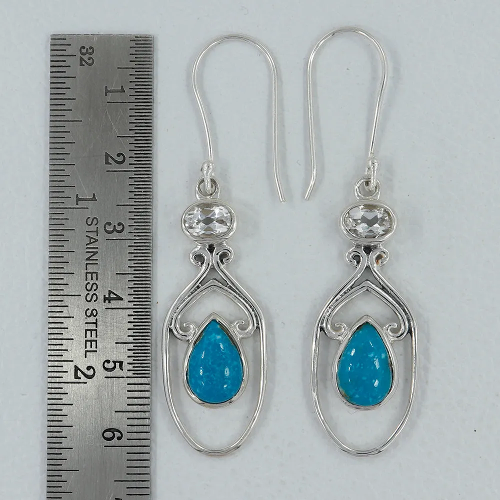 Rainbow Moonstone Silver Earrings