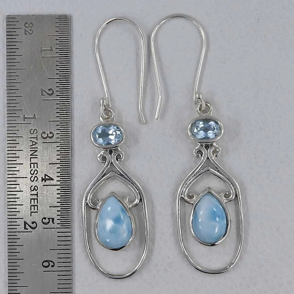 Rainbow Moonstone Silver Earrings