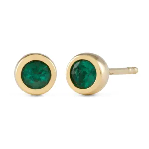 Ready to Ship - Emerald Bubble Studs (3mm)