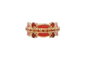 Red Enamel Ear Cuff