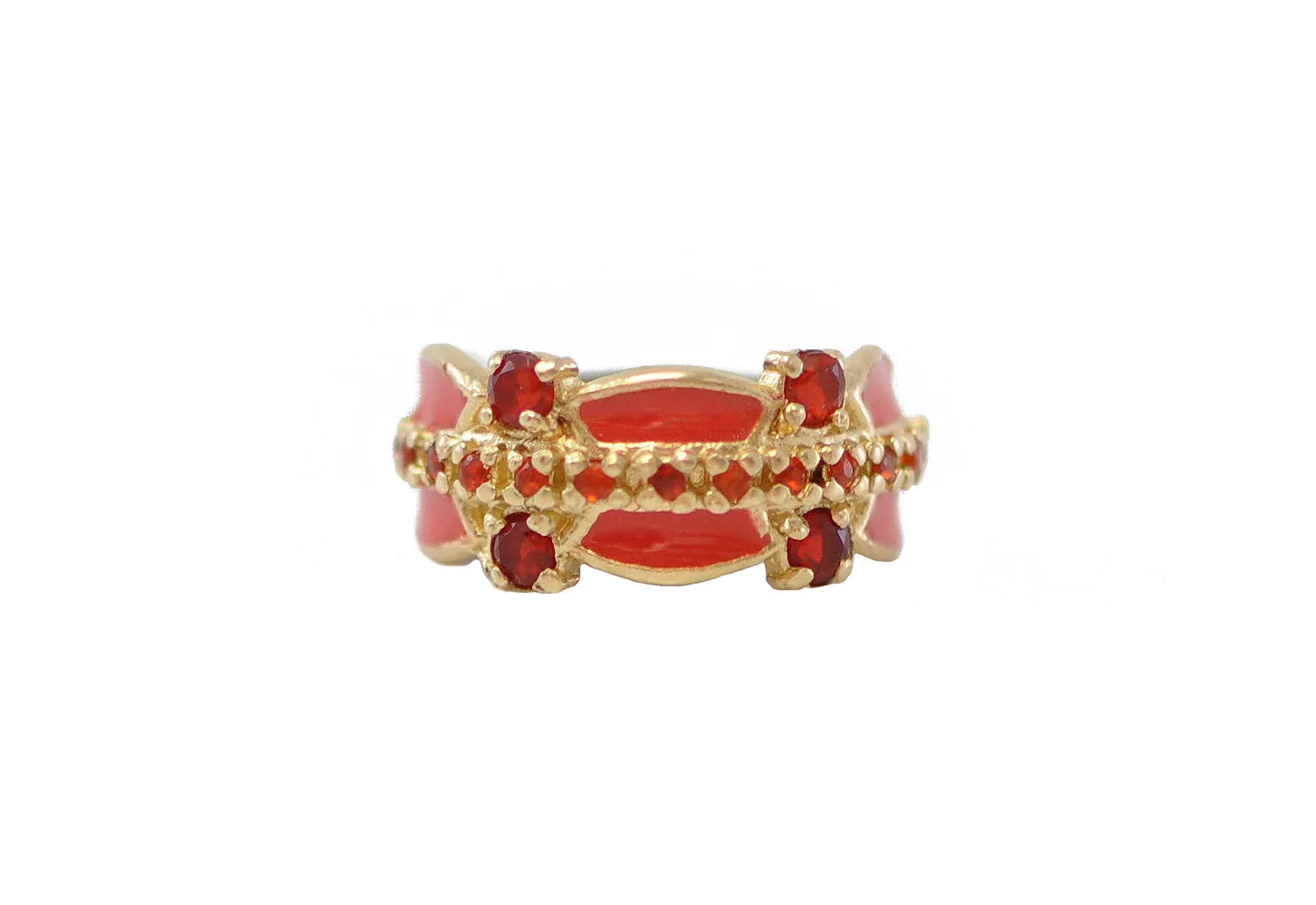 Red Enamel Ear Cuff