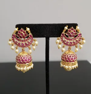 Reserved For Bhavana Vakkalagadda Cz South Indian Earring With Gold Plating DT8