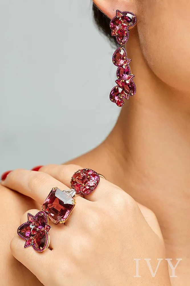Rhodolite, Spinel and Ruby Ring
