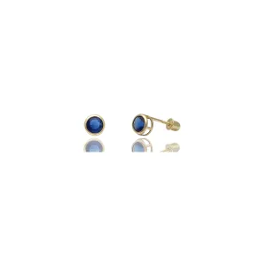 Round Prong Stud CZ Earrings (14K)