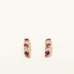 Ruby & Diamond Earrings | 0.72ctw | 0.02ctw |