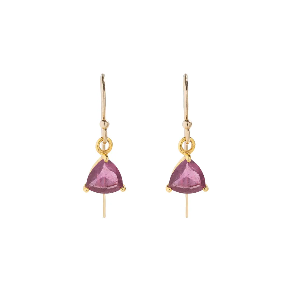 RUBY DANGLE EARRINGS | GOLD FILLED