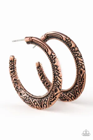 Rumba Rendezvous Copper Paparazzi Earrings