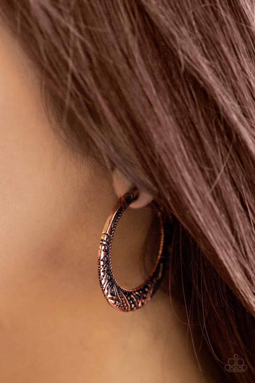 Rumba Rendezvous Copper Paparazzi Earrings