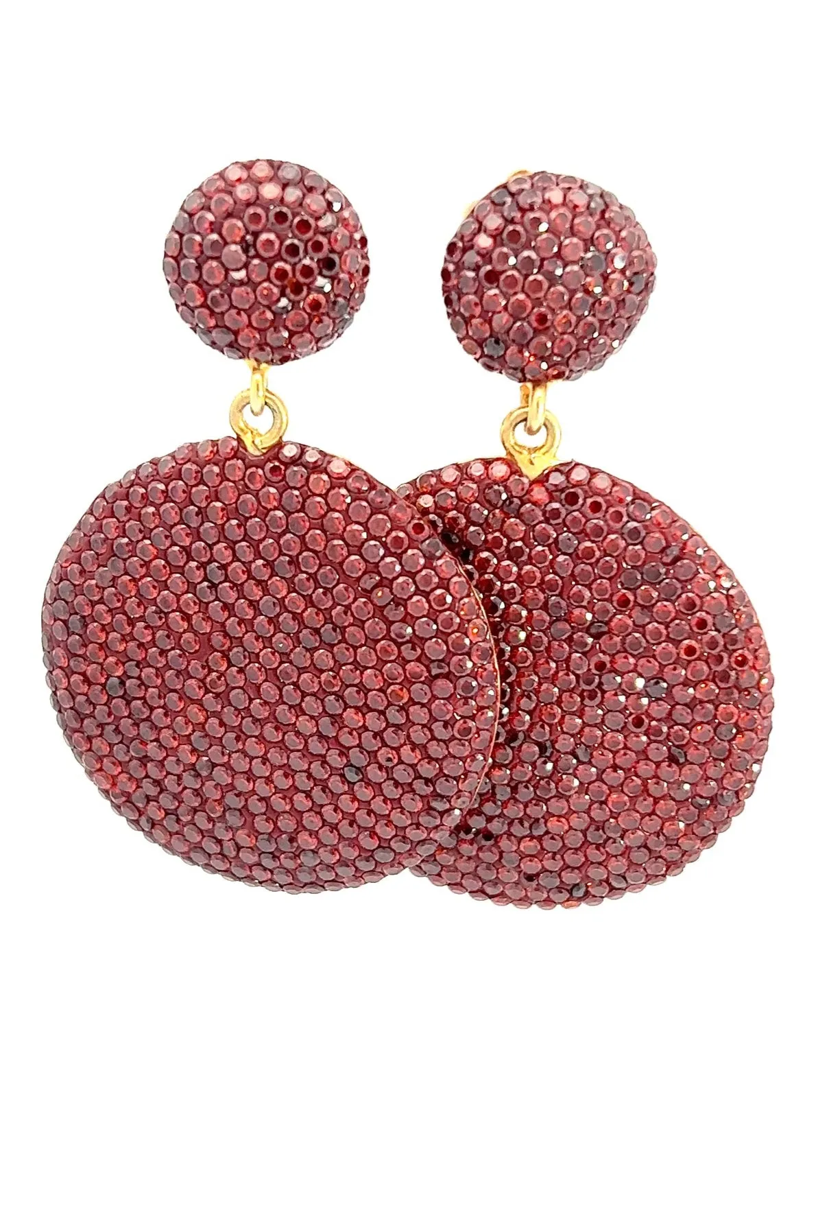 Rust Round Crystal Earring