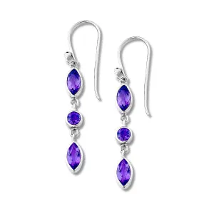 Samuel B. Sterling Mahawu Amethyst Drop Earrings (98566)