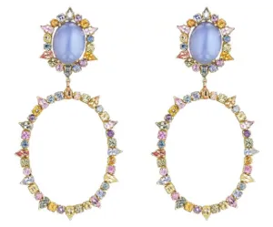 Sapphire & Blue Chalcedony Earrings