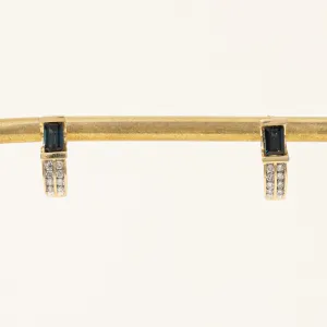 Sapphire & Diamond Earrings | 0.60ctw, 0.13ctw |