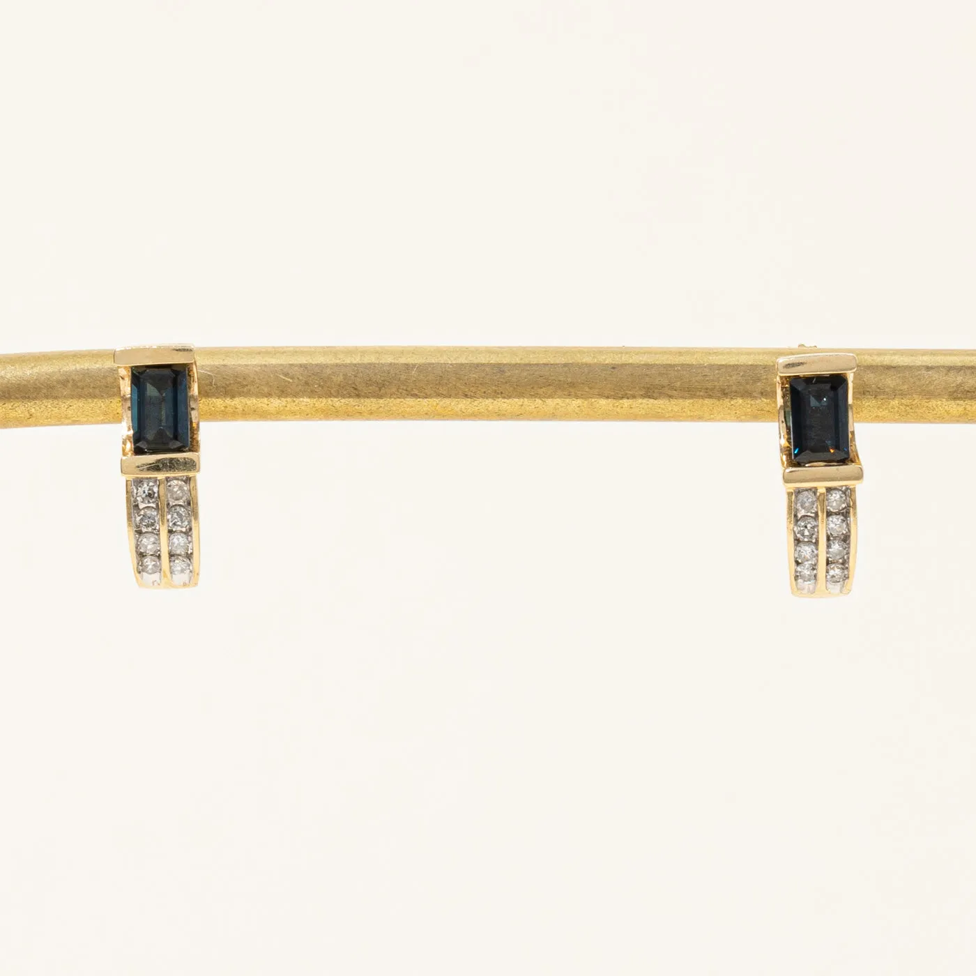 Sapphire & Diamond Earrings | 0.60ctw, 0.13ctw |