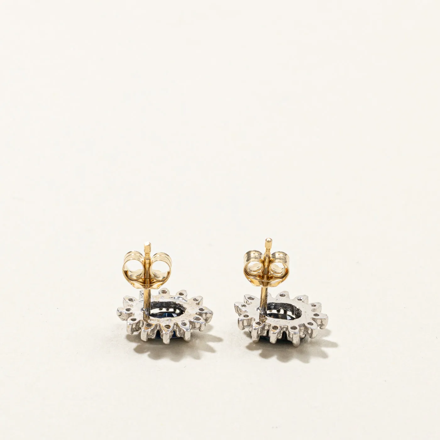 Sapphire & Diamond Stud Earrings | 1.00ctw | 0.12ctw |
