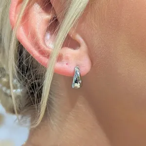 Scattered Crystal Huggie Earrings