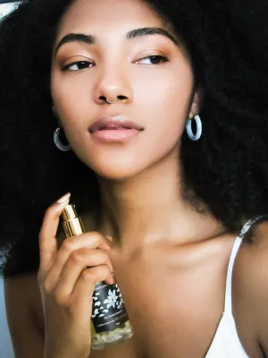 Selene Cat's Eye Crystal Hoop Earrings