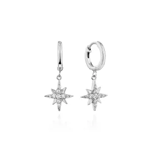 Selene Starlight Mini Hoops - Whitegold