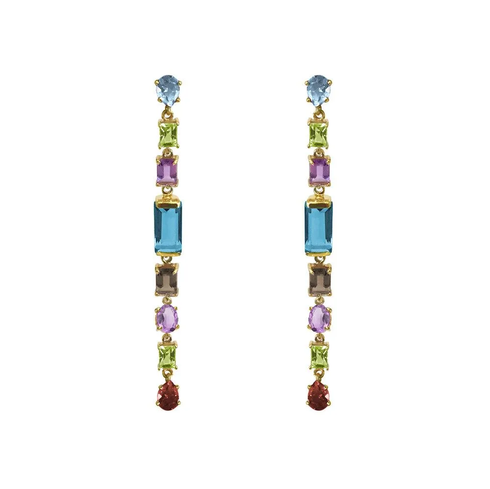 SemiPrecious Stones Drop Earrings