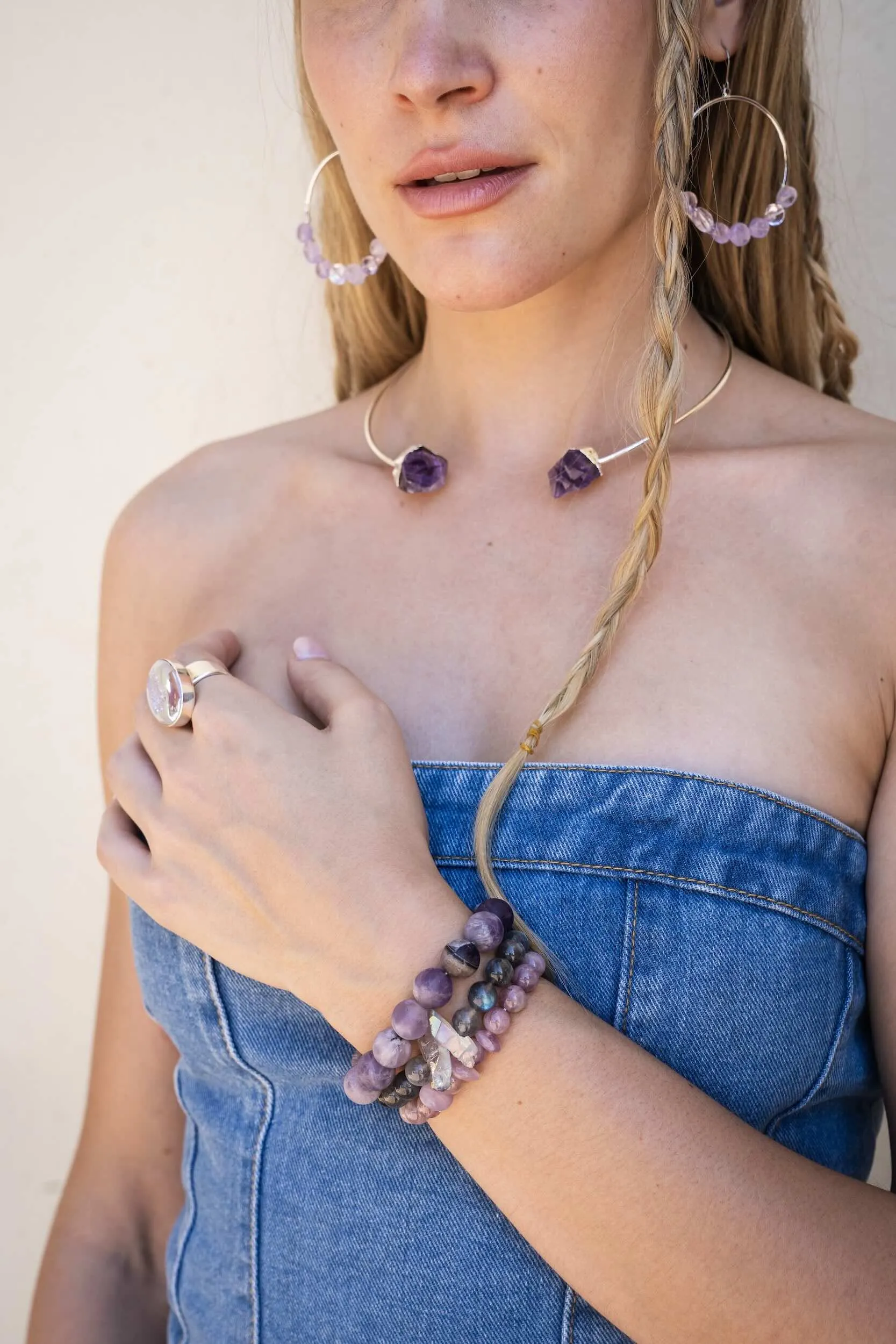 Serenity Amethyst Silver Necklace