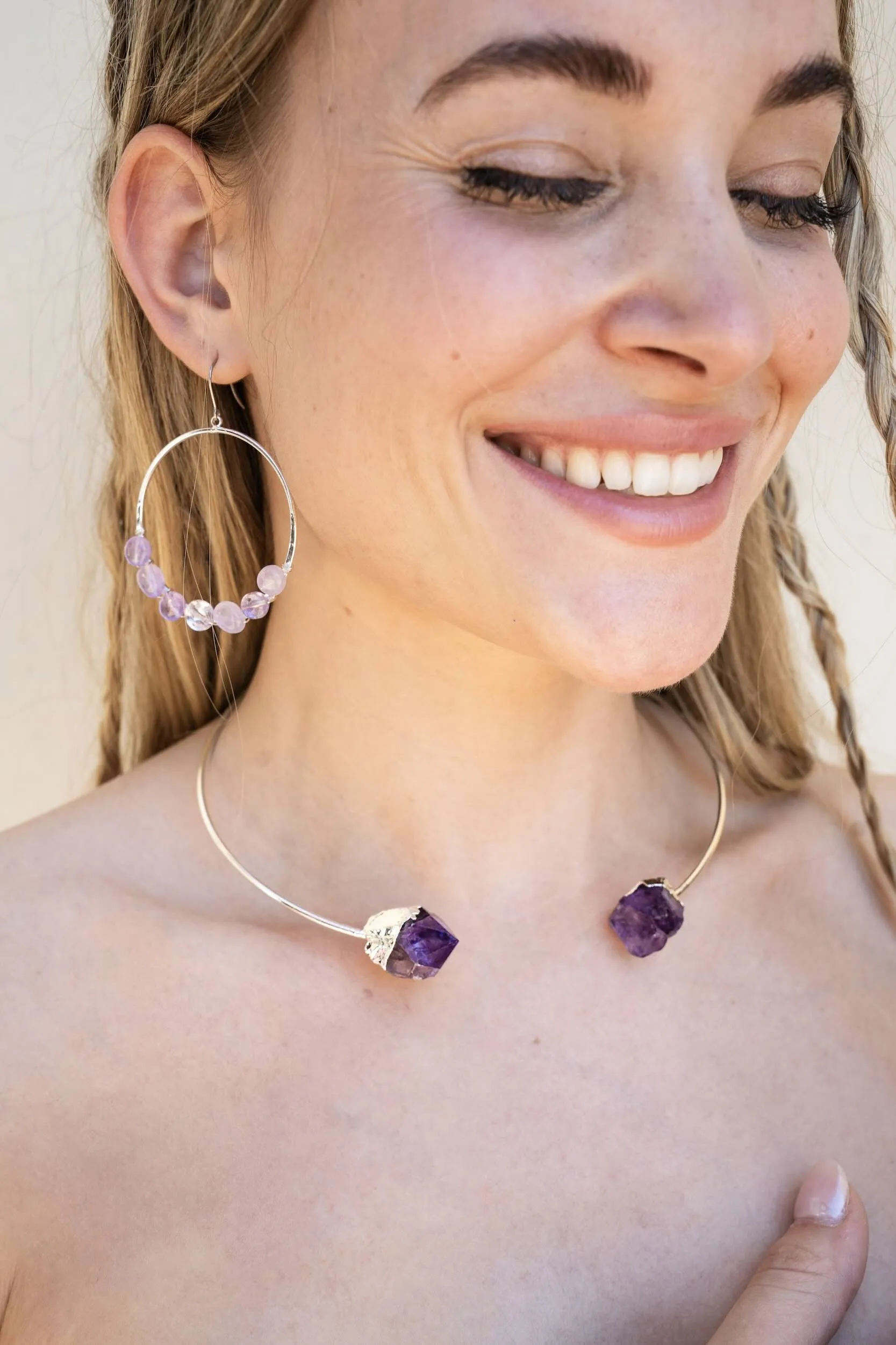 Serenity Amethyst Silver Necklace