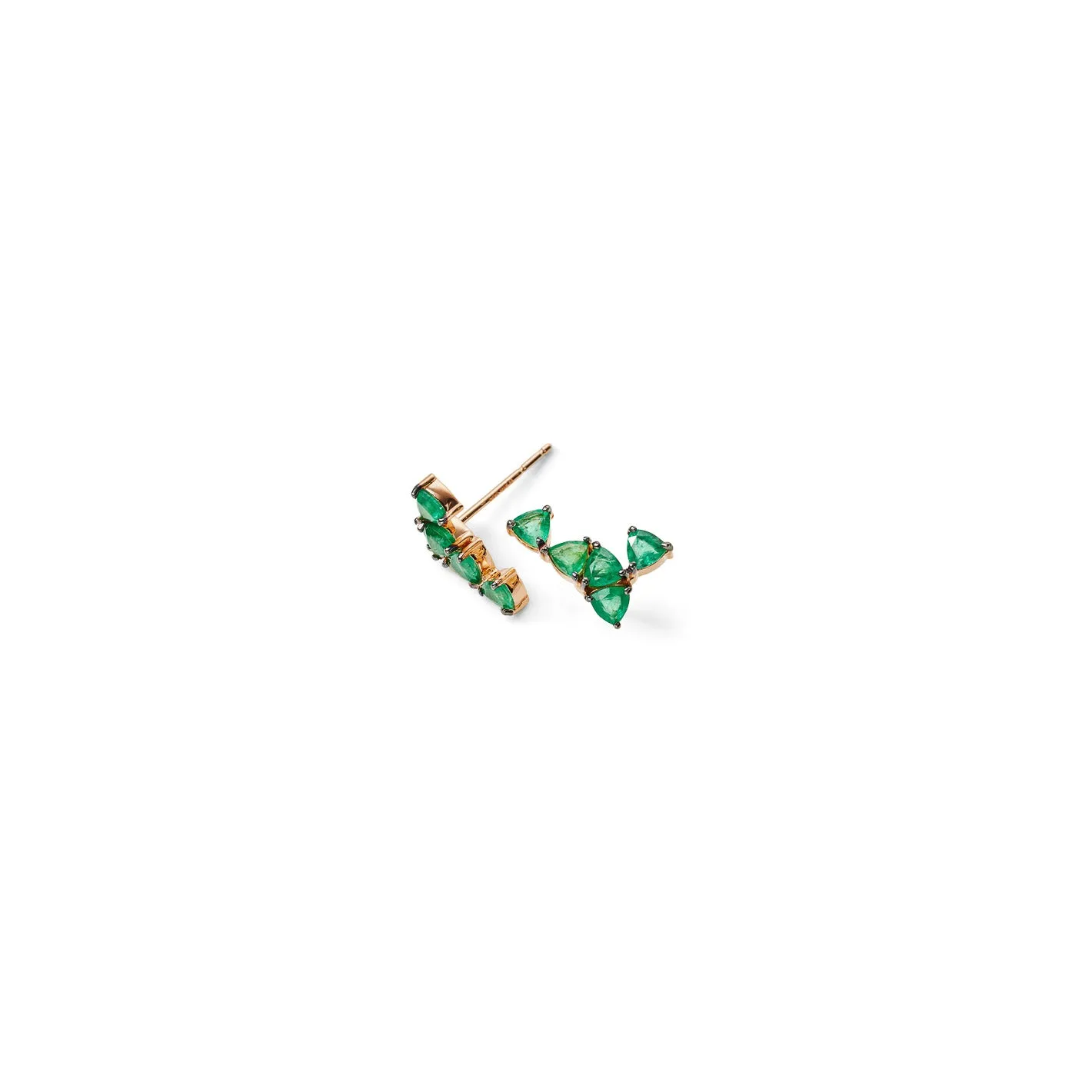 Shark's Tooth Studs - Emerald
