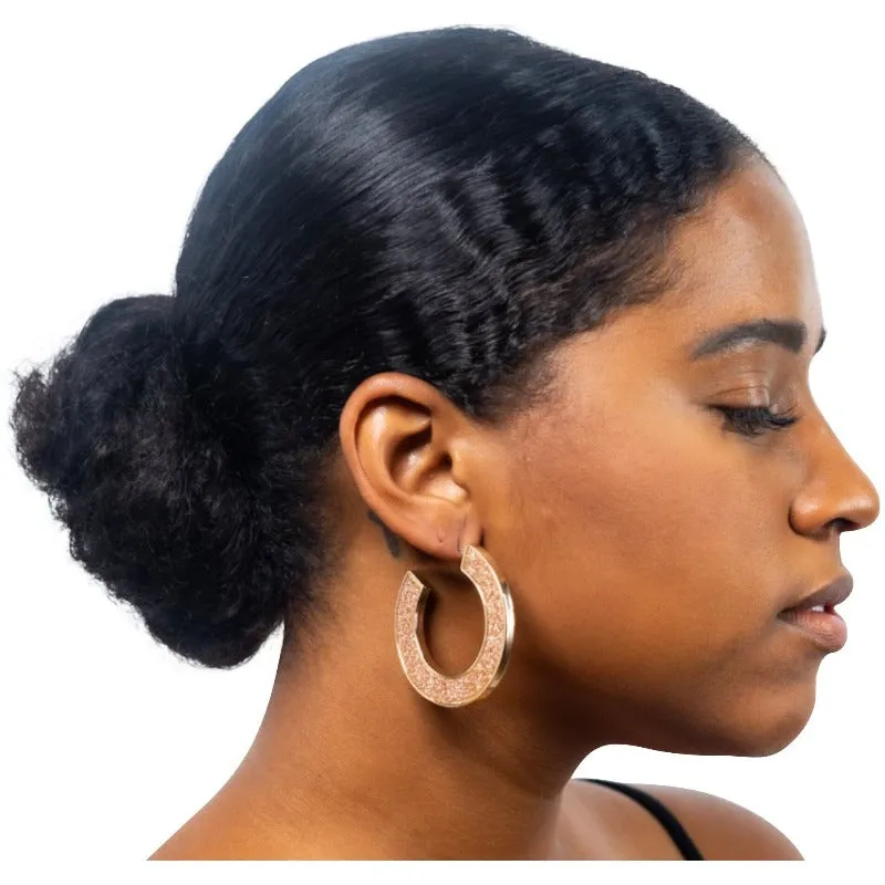 Siena glitter hoop earrings (2 Colors)