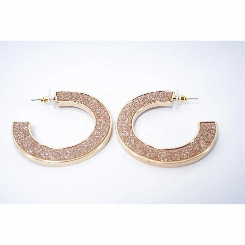 Siena glitter hoop earrings (2 Colors)