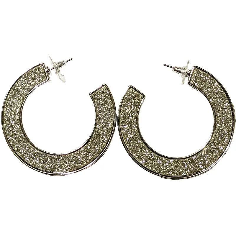 Siena glitter hoop earrings (2 Colors)