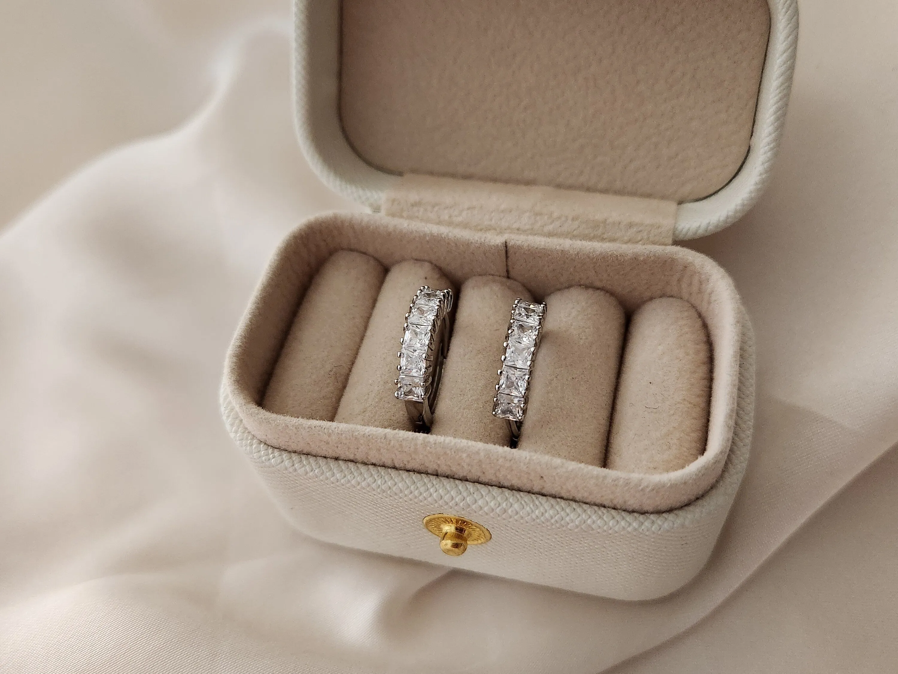 Silver Hoop CZ  Earrings ,Gold Filled Diamond Minimalist Jewelry, Birthday Gift.