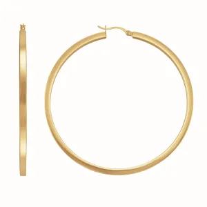Simone I Smith Collection 18KT Yellow Gold Plated Sterling Silver 65X3MM Flat Edge Hoop Earrings