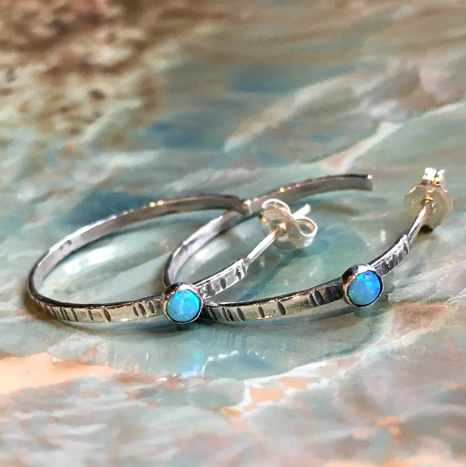 Simple Silver Hoops - Edge.