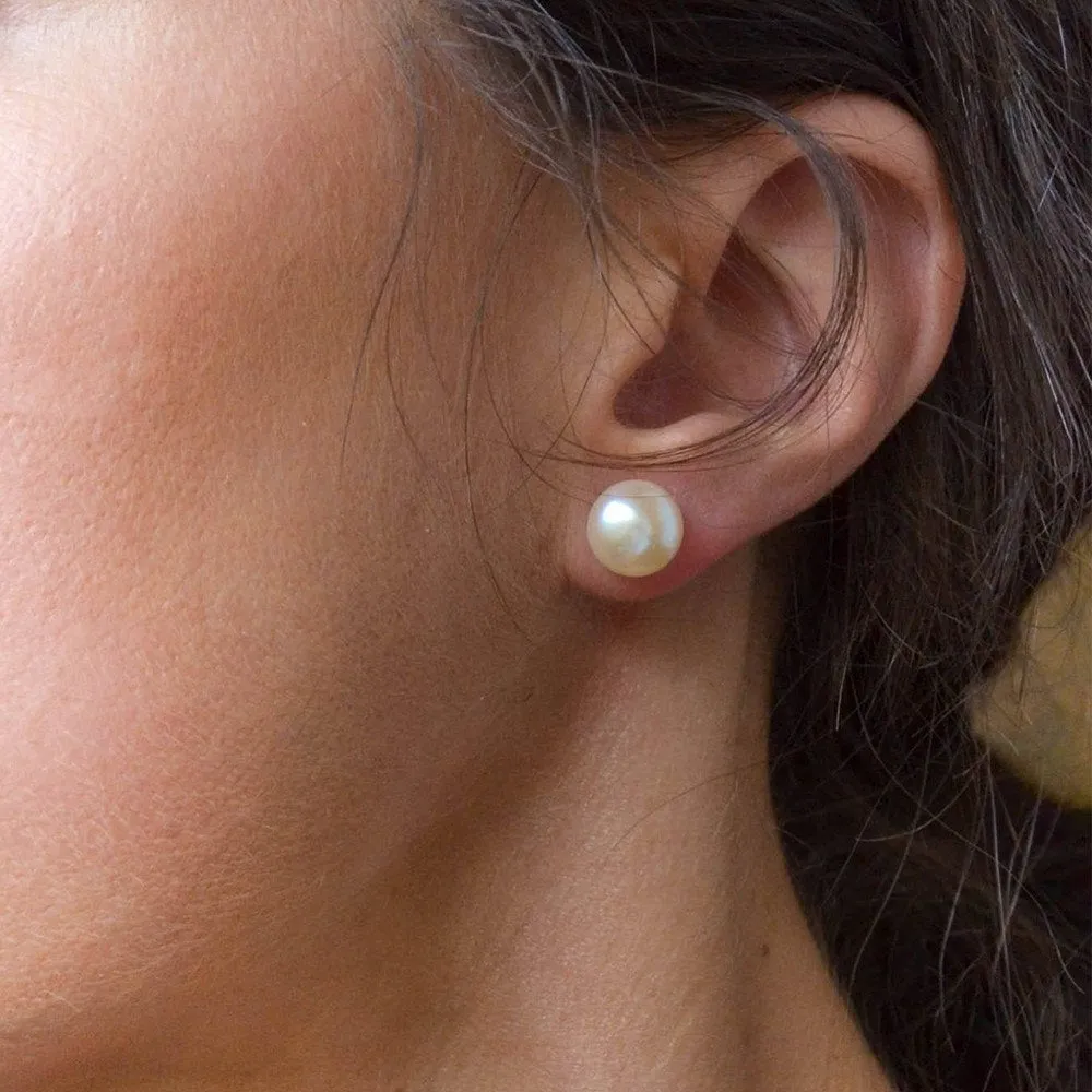 SINGLE PEARL STUD EARRINGS