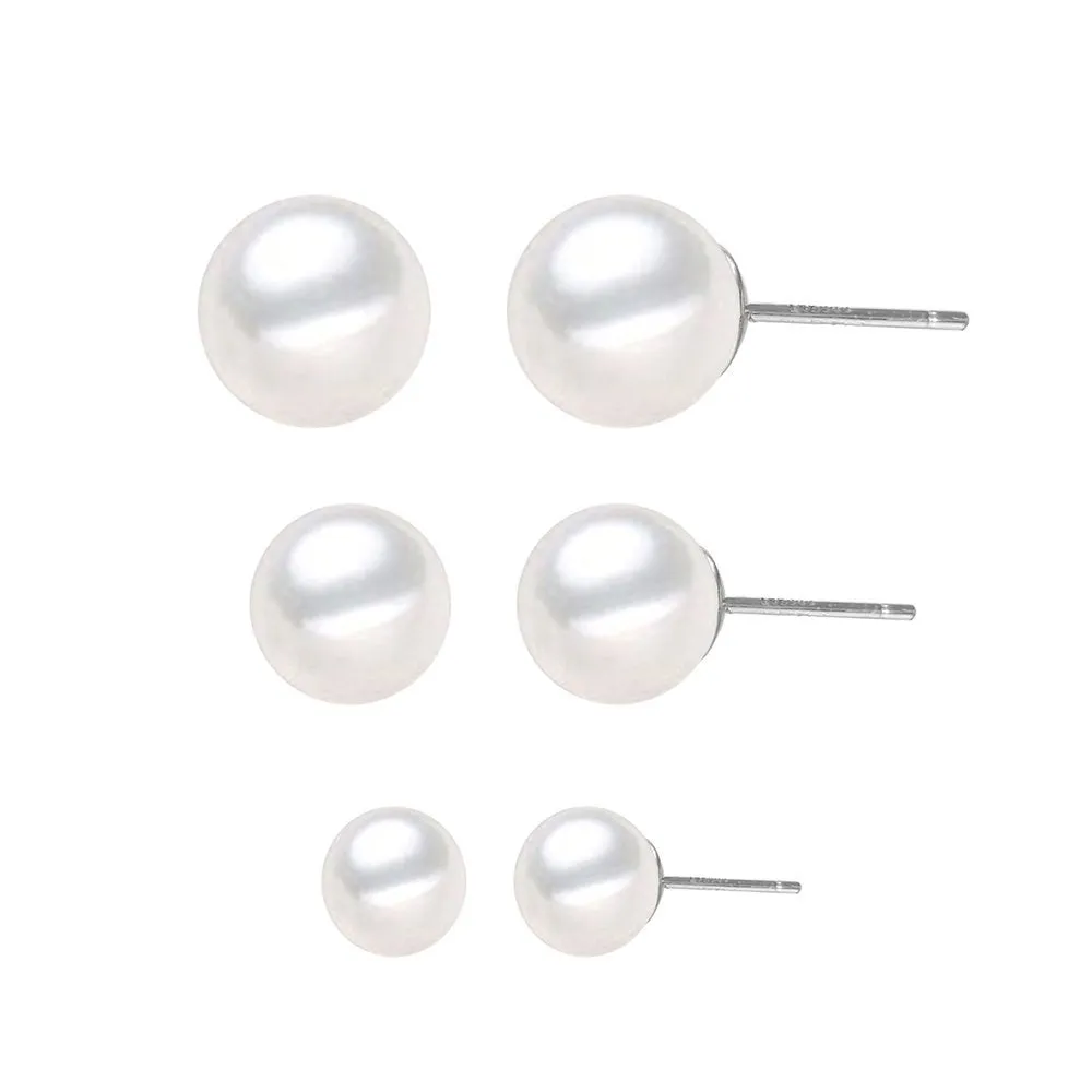 SINGLE PEARL STUD EARRINGS