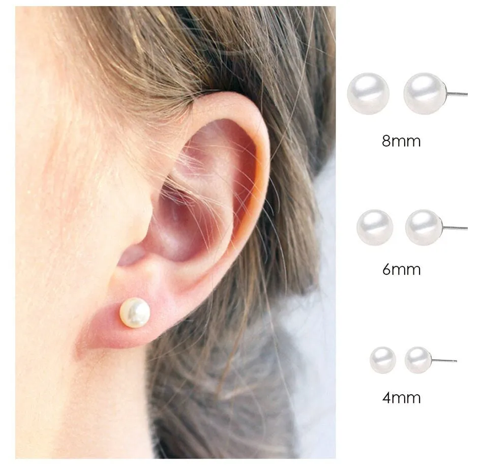 SINGLE PEARL STUD EARRINGS