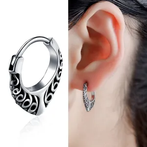 Sleek Titanium Steel Mens Hoop Earrings for Trendsetting Men