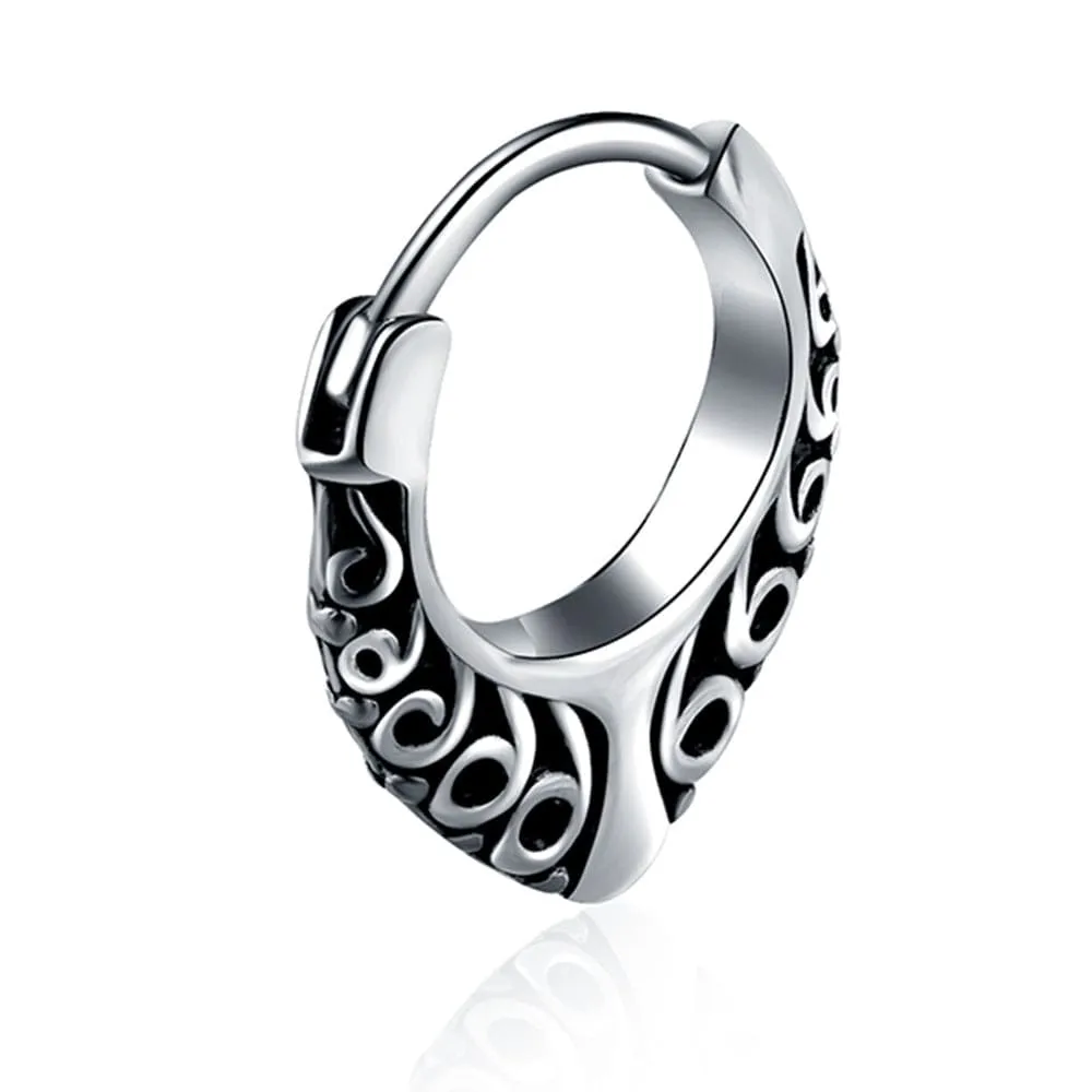 Sleek Titanium Steel Mens Hoop Earrings for Trendsetting Men
