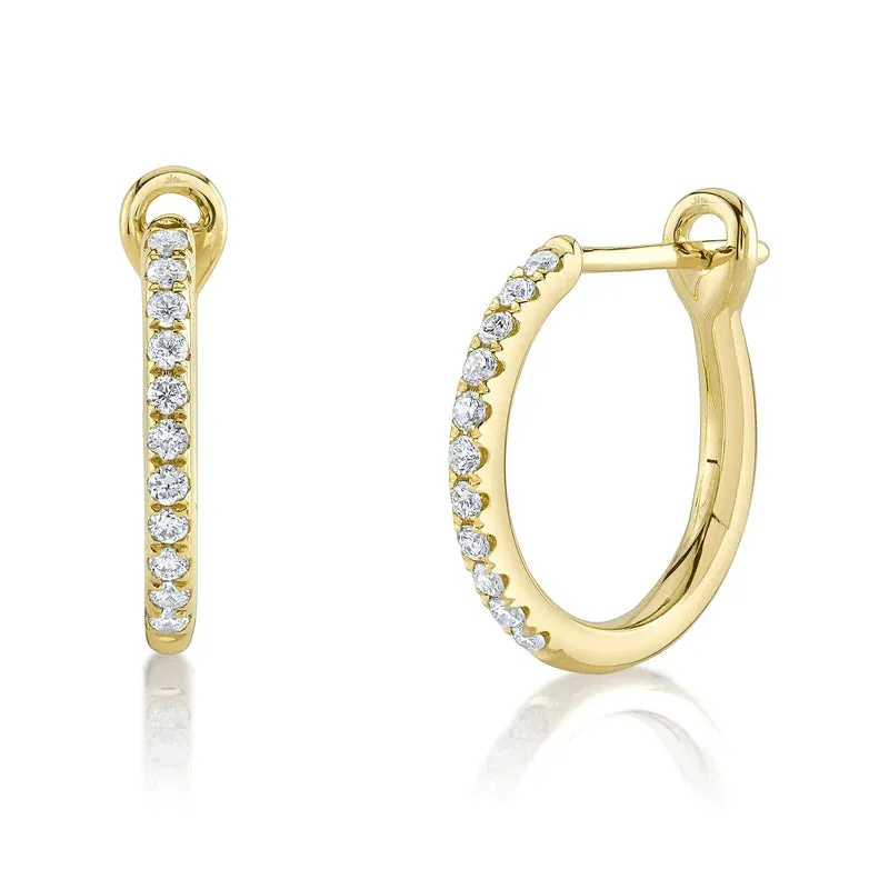 Small Diamond Hoops