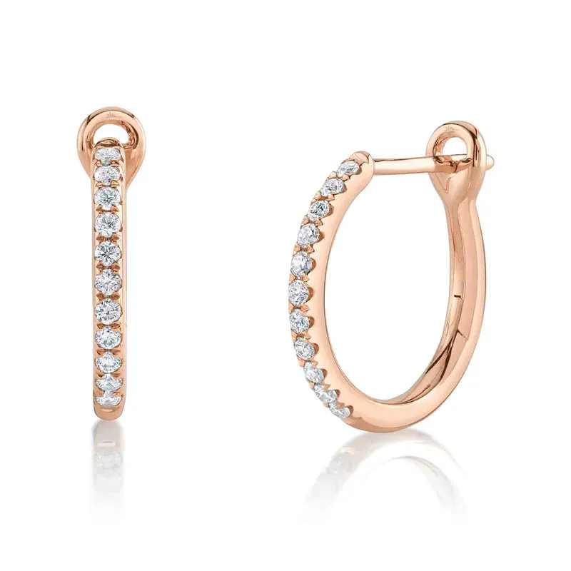 Small Diamond Hoops