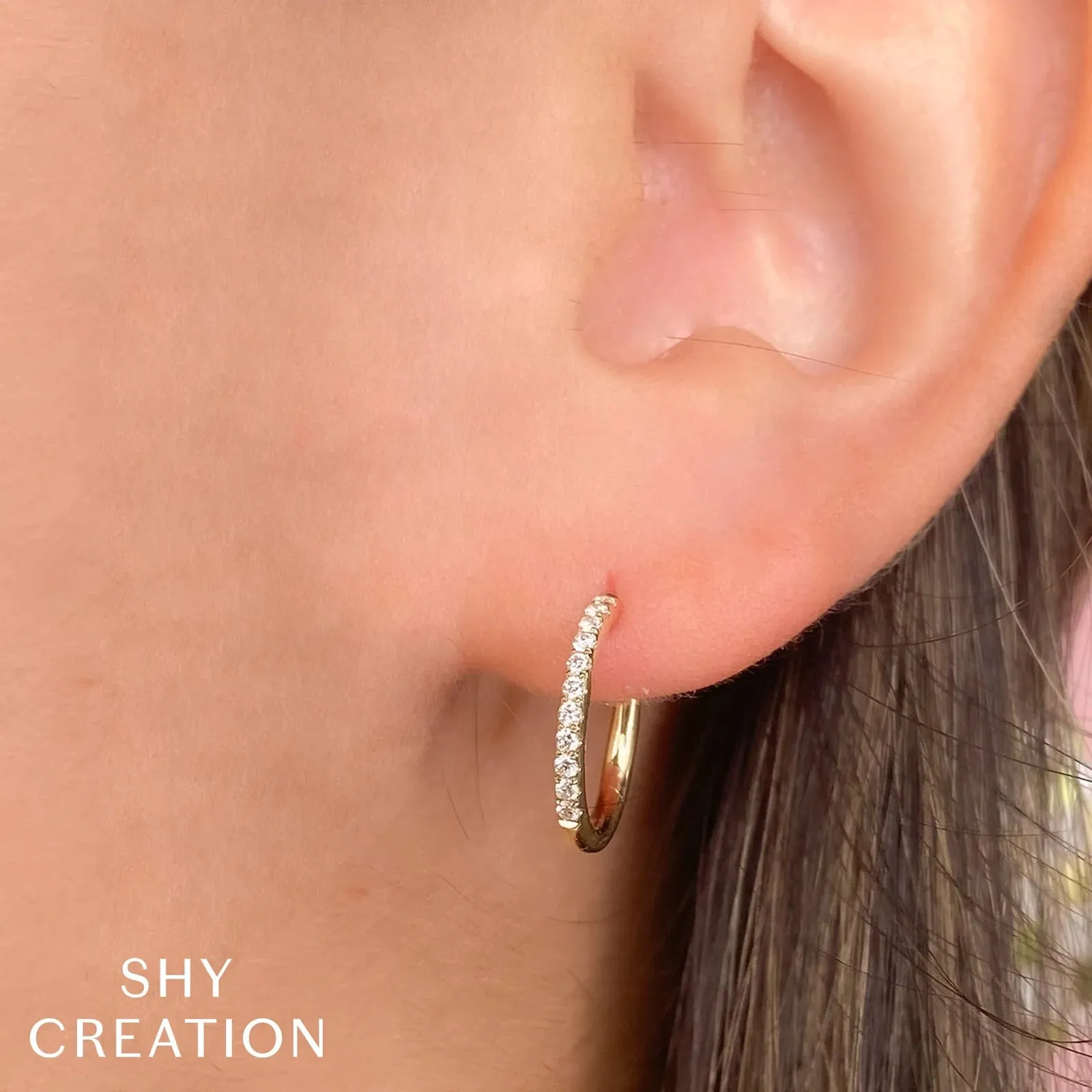 Small Diamond Hoops