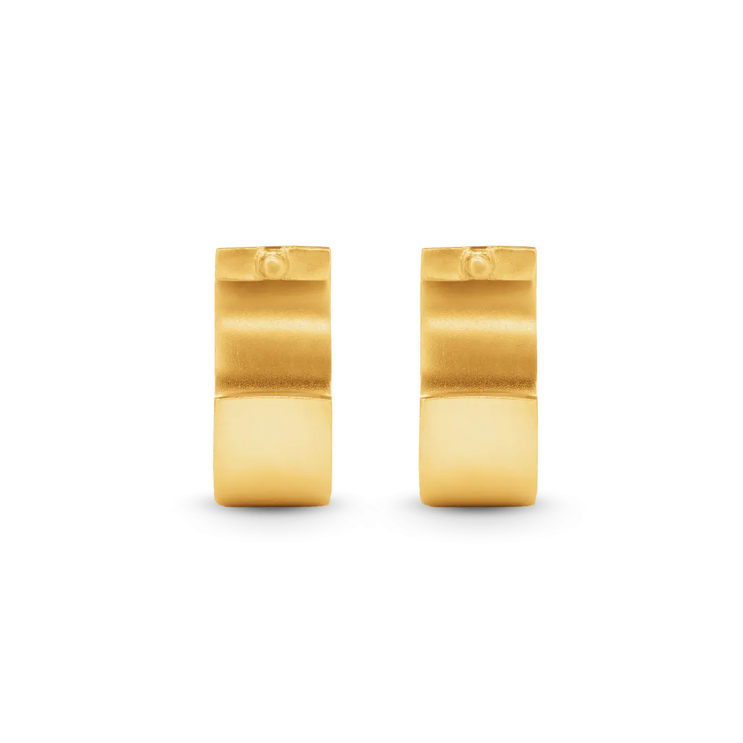 Small Flat Edge Hoop Earrings