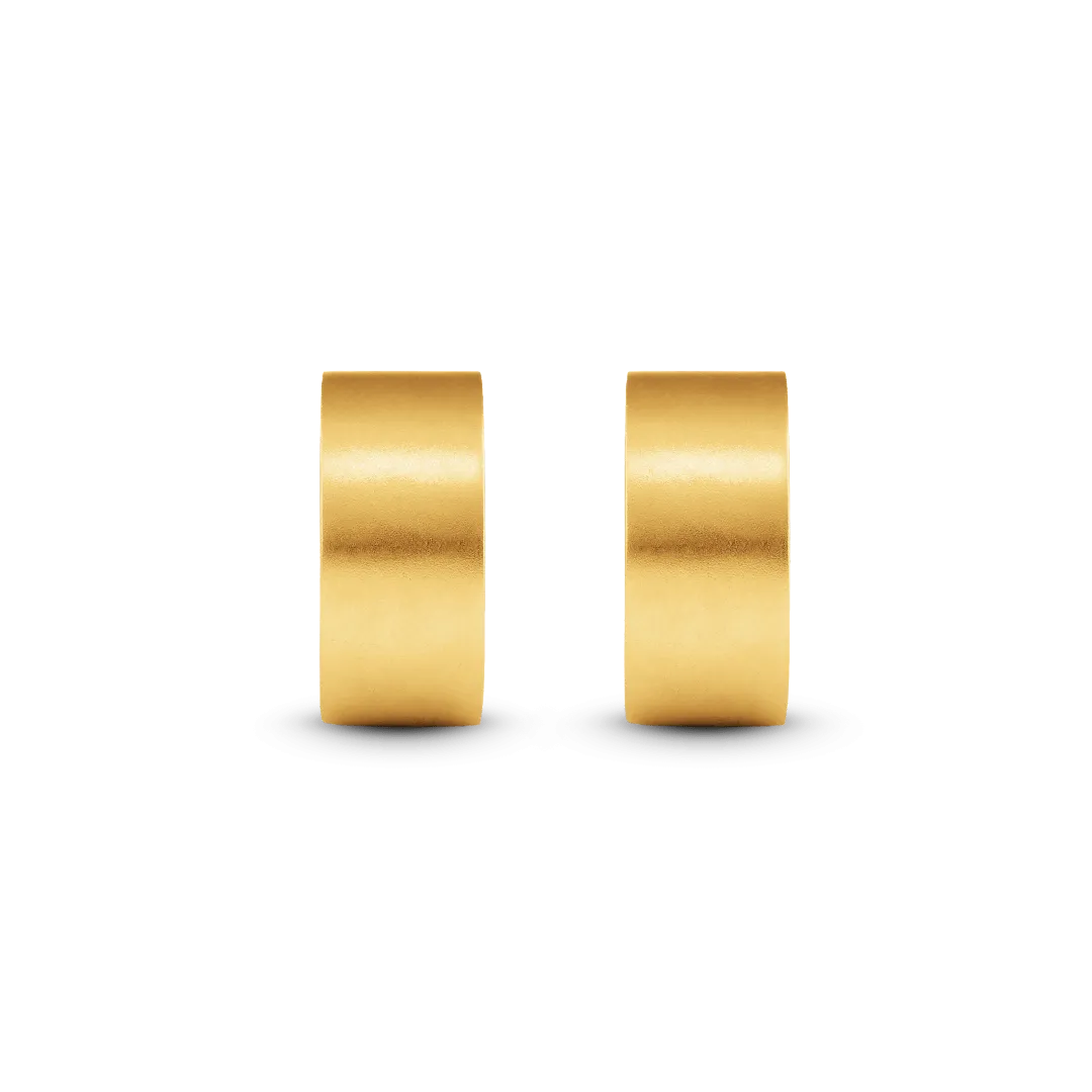 Small Flat Edge Hoop Earrings