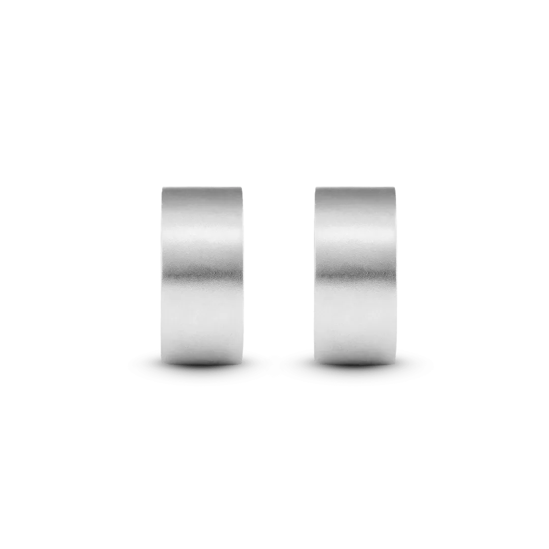 Small Flat Edge Hoop Earrings