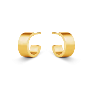 Small Flat Edge Hoop Earrings