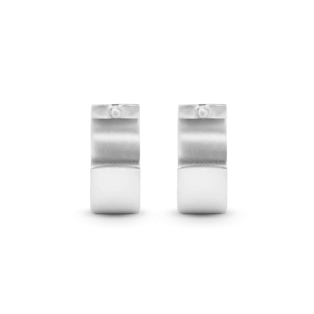 Small Flat Edge Hoop Earrings