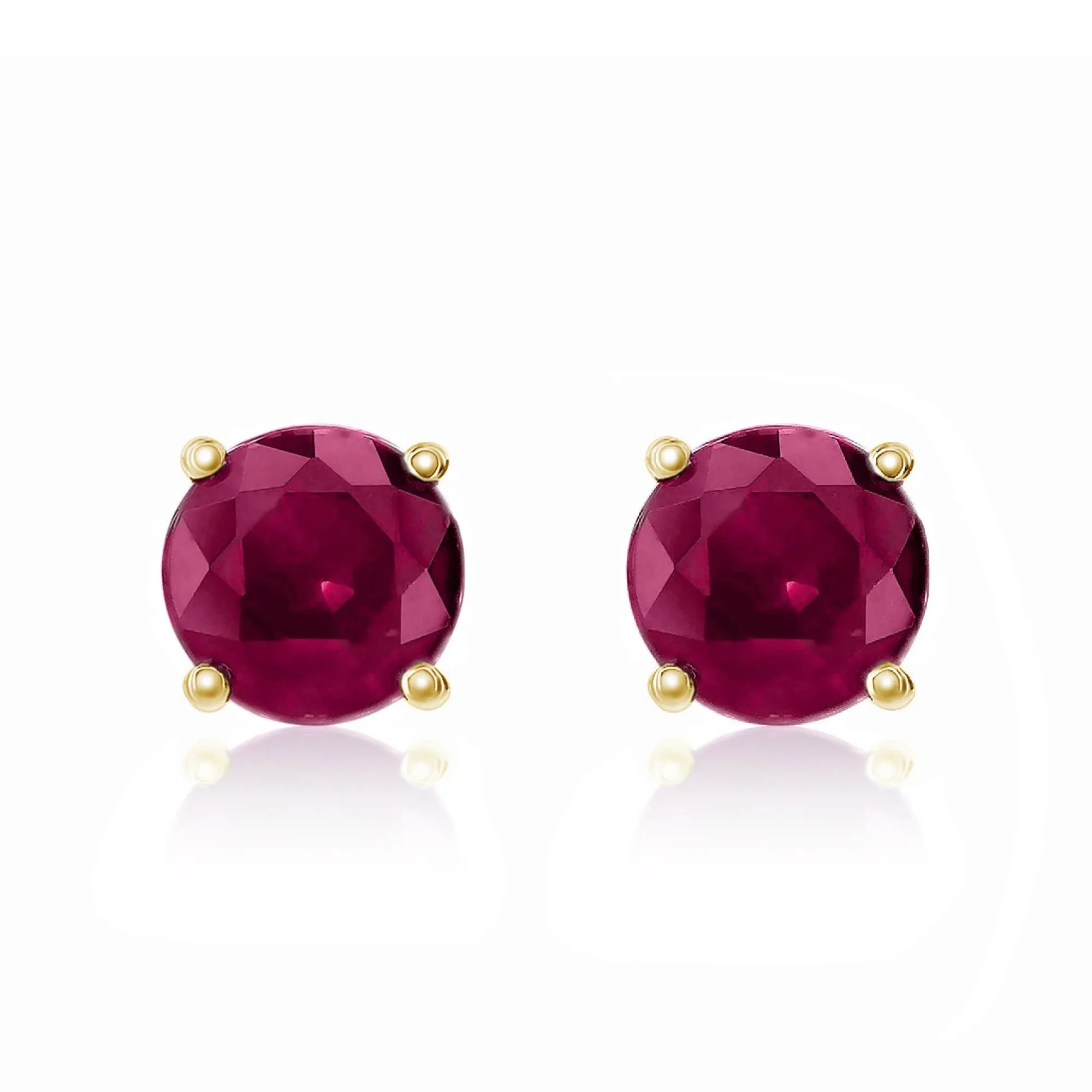 Smyth Jewelers 18k Gold Ruby Stud Earrings