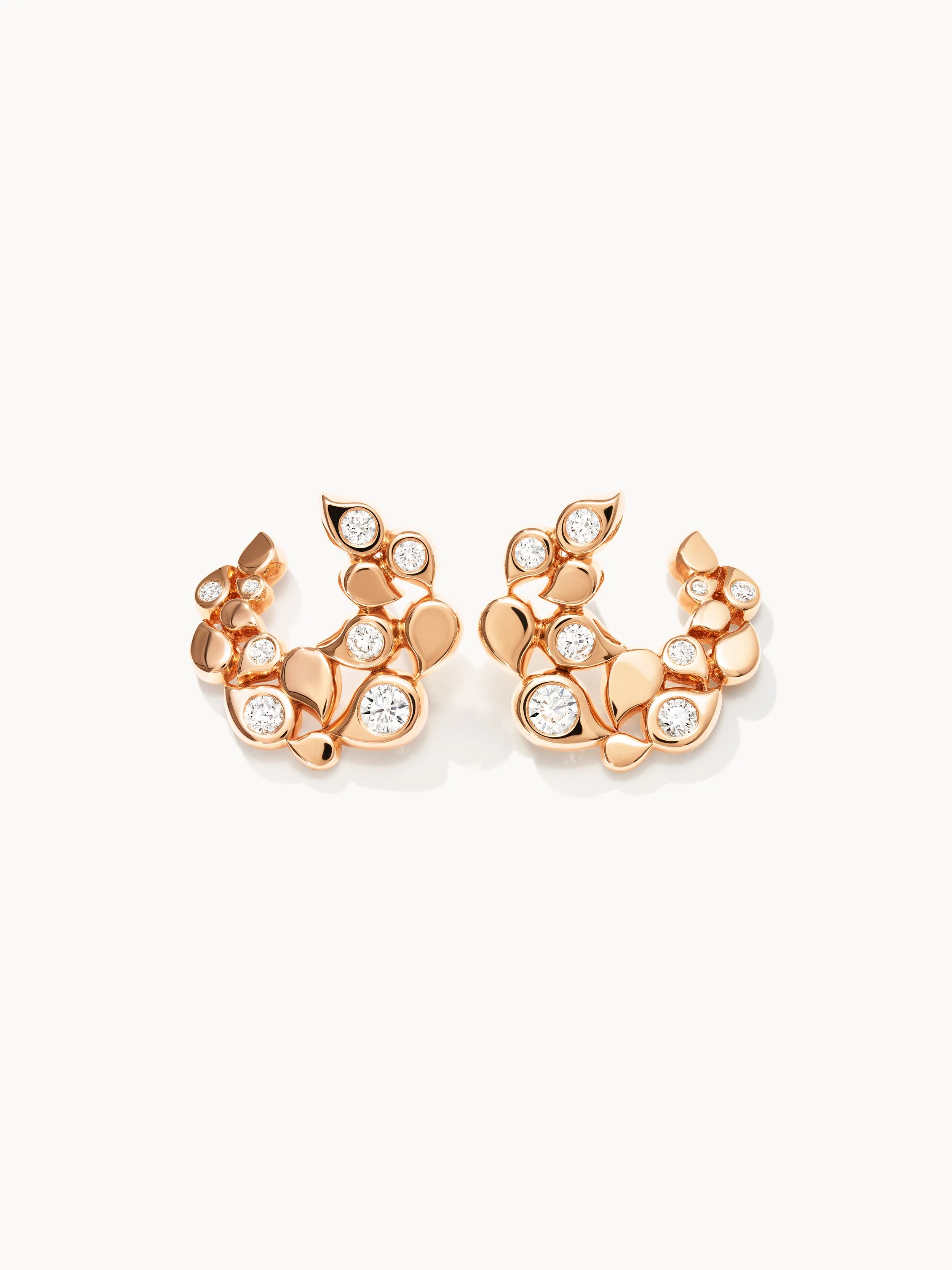 SNOWFLAKES Hoop earings Classic alternating